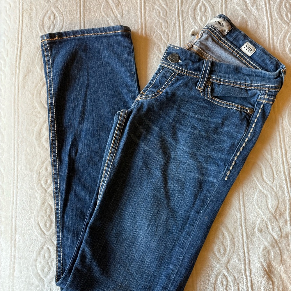 BKE Women's Dark Blue Straight Leg Jeans